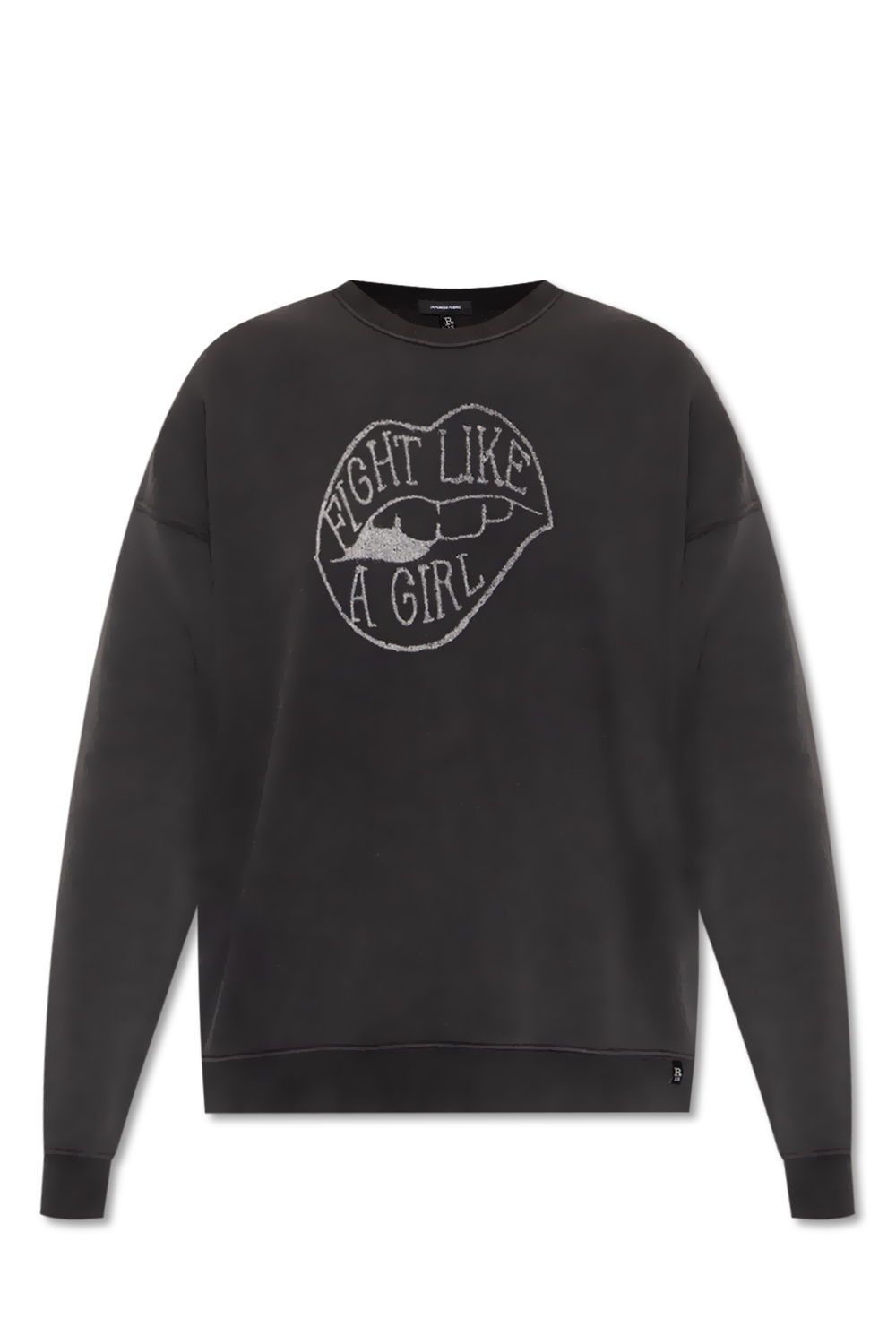 Black Sweatshirt with vintage effect R13 Vitkac Italy